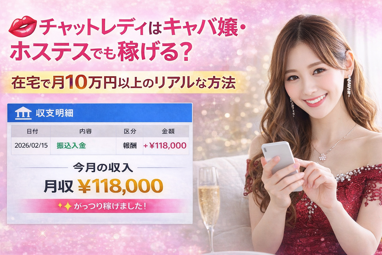 💋チャットレディはキャバ嬢・ホステスでも稼げる？在宅で月10万円以上のリアルな方法